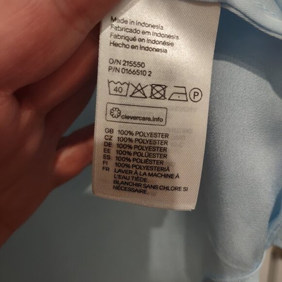 H&M Baby Blue Sheer Blouse - Picture 3 of 4